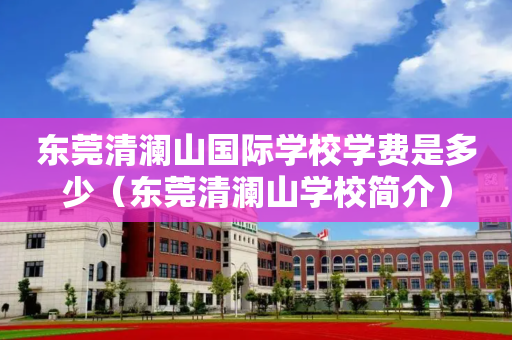 东莞清澜山国际学校学费是多少（东莞清澜山学校简介）