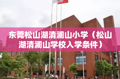 东莞松山湖清澜山小学（松山湖清澜山学校入学条件）
