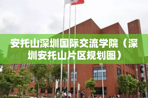 安托山深圳国际交流学院（深圳安托山片区规划图）