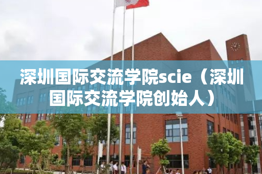 深圳国际交流学院scie（深圳国际交流学院创始人）
