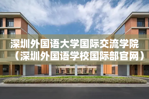 深圳外国语大学国际交流学院（深圳外国语学校国际部官网）