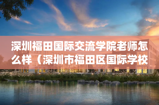 深圳福田国际交流学院老师怎么样（深圳市福田区国际学校和国际化学校建设ppp项目）