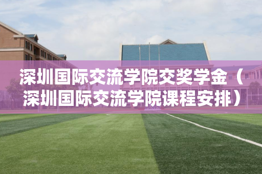 深圳国际交流学院交奖学金（深圳国际交流学院课程安排）