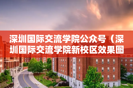 深圳国际交流学院公众号（深圳国际交流学院新校区效果图）