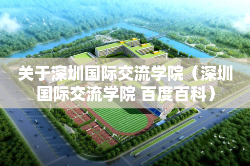 关于深圳国际交流学院（深圳国际交流学院 百度百科）