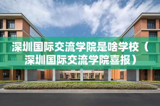 深圳国际交流学院是啥学校（深圳国际交流学院喜报）