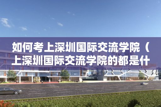 如何考上深圳国际交流学院（上深圳国际交流学院的都是什么家庭）