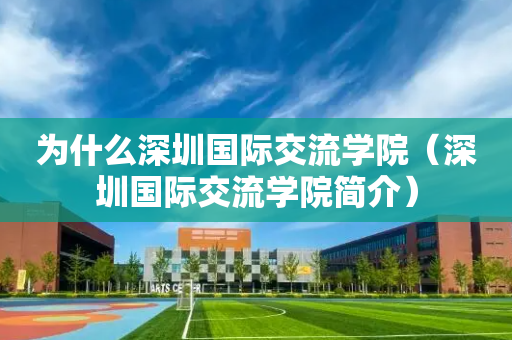 为什么深圳国际交流学院（深圳国际交流学院简介）