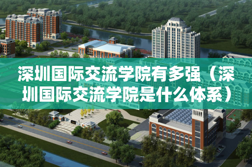 深圳国际交流学院有多强（深圳国际交流学院是什么体系）