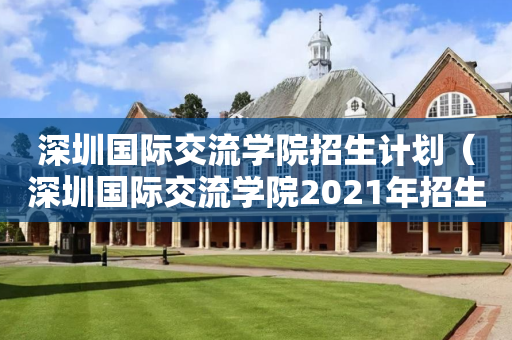 深圳国际交流学院招生计划（深圳国际交流学院2021年招生）