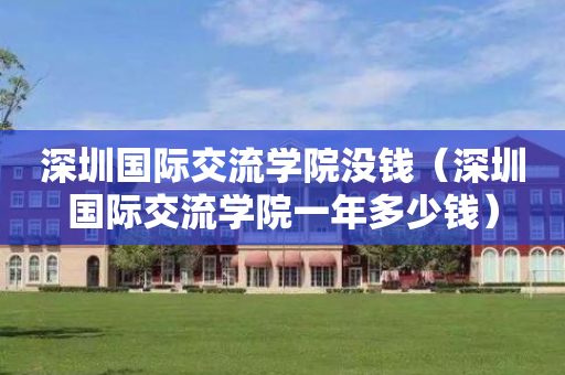 深圳国际交流学院没钱（深圳国际交流学院一年多少钱）