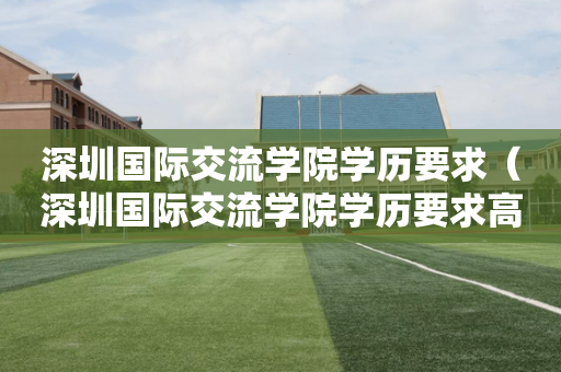 深圳国际交流学院学历要求（深圳国际交流学院学历要求高吗）
