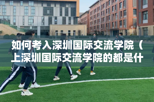 如何考入深圳国际交流学院（上深圳国际交流学院的都是什么家庭）