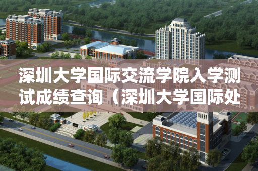 深圳大学国际交流学院入学测试成绩查询（深圳大学国际处）