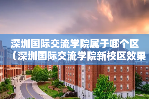 深圳国际交流学院属于哪个区（深圳国际交流学院新校区效果图）