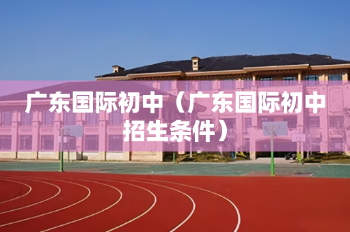 广东国际初中（广东国际初中招生条件）