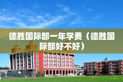 德胜国际部一年学费（德胜国际部好不好）