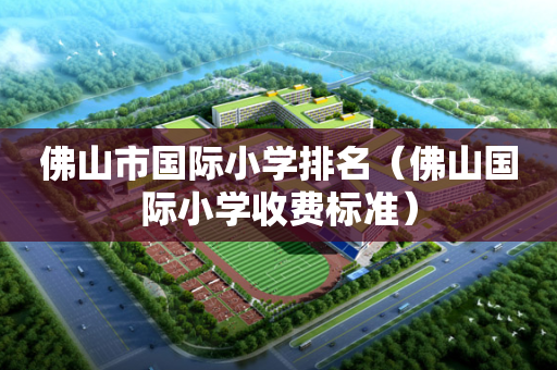 佛山市国际小学排名（佛山国际小学收费标准）