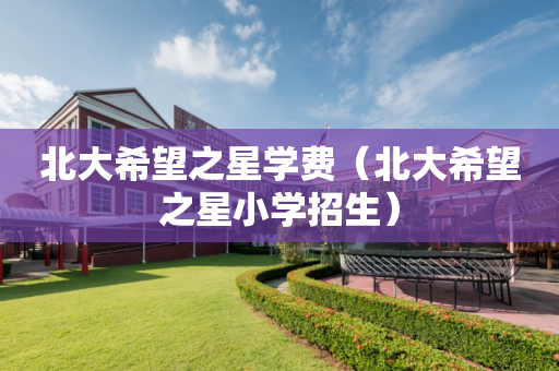 北大希望之星学费（北大希望之星小学招生）