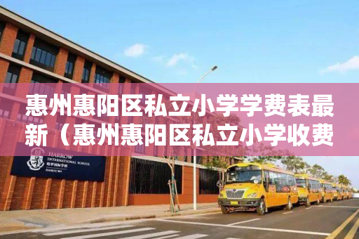 惠州惠阳区私立小学学费表最新（惠州惠阳区私立小学收费一览表）