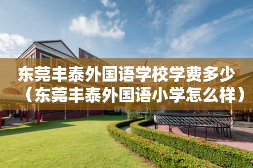 东莞丰泰外国语学校学费多少（东莞丰泰外国语小学怎么样）