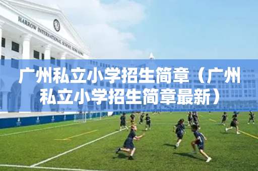 广州私立小学招生简章（广州私立小学招生简章最新）