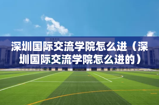 深圳国际交流学院怎么进（深圳国际交流学院怎么进的）