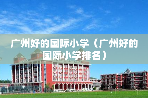 广州好的国际小学（广州好的国际小学排名）