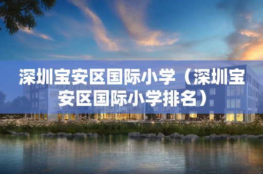深圳宝安区国际小学（深圳宝安区国际小学排名）