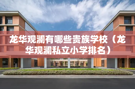 龙华观澜有哪些贵族学校（龙华观澜私立小学排名）