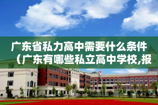 广东省私力高中需要什么条件（广东有哪些私立高中学校,报名费多少呀）
