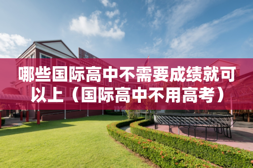 哪些国际高中不需要成绩就可以上（国际高中不用高考）