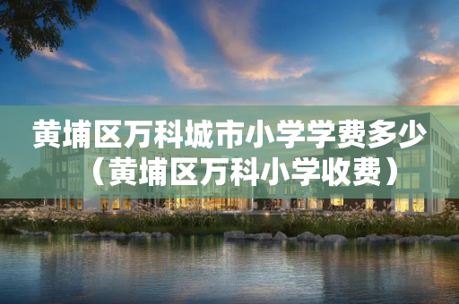 黄埔区万科城市小学学费多少（黄埔区万科小学收费）