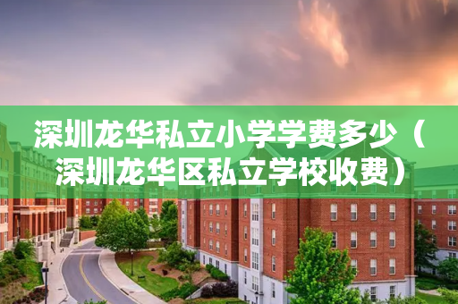 深圳龙华私立小学学费多少（深圳龙华区私立学校收费）