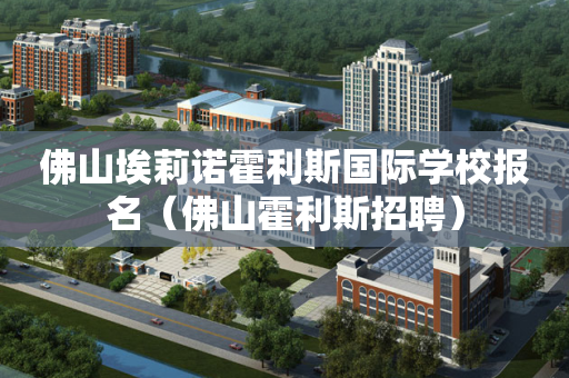 佛山埃莉诺霍利斯国际学校报名（佛山霍利斯招聘）