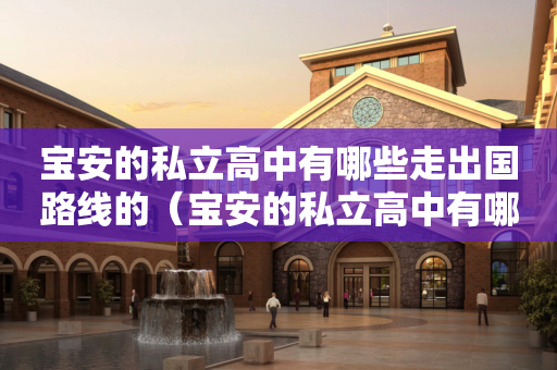 宝安的私立高中有哪些走出国路线的（宝安的私立高中有哪些走出国路线的学校）