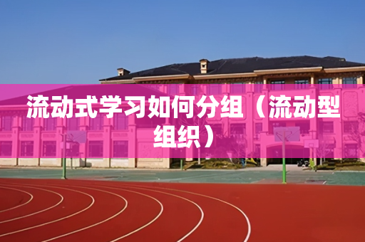 流动式学习如何分组（流动型组织）
