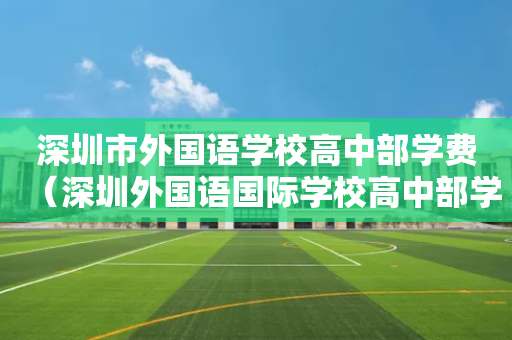 深圳市外国语学校高中部学费（深圳外国语国际学校高中部学费）