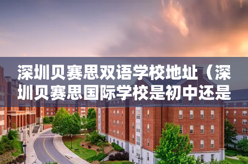 深圳贝赛思双语学校地址（深圳贝赛思国际学校是初中还是高中）