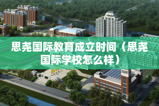 思尧国际教育成立时间（思尧国际学校怎么样）