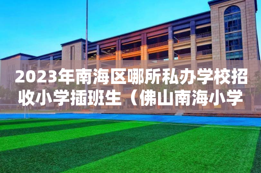 2023年南海区哪所私办学校招收小学插班生（佛山南海小学插班生报名时间）
