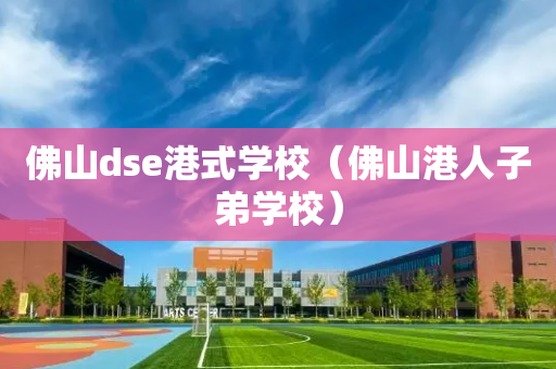 佛山dse港式学校（佛山港人子弟学校）