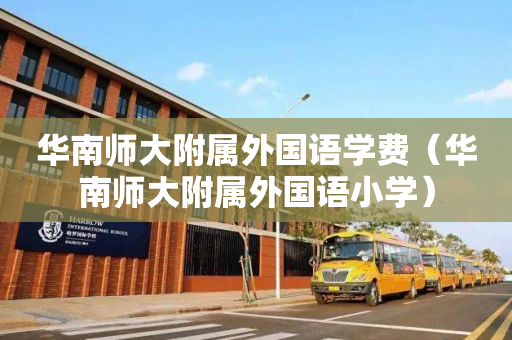 华南师大附属外国语学费（华南师大附属外国语小学）