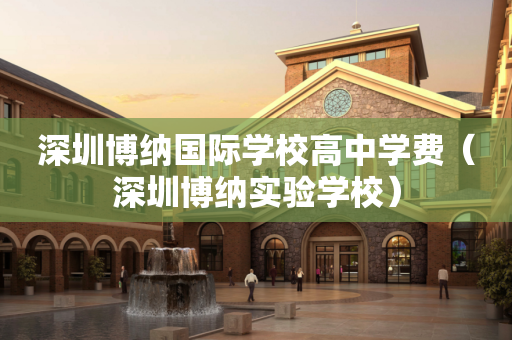 深圳博纳国际学校高中学费（深圳博纳实验学校）
