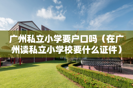 广州私立小学要户口吗（在广州读私立小学校要什么证件）