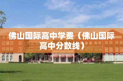 佛山国际高中学费（佛山国际高中分数线）