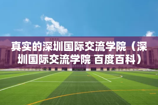 真实的深圳国际交流学院（深圳国际交流学院 百度百科）