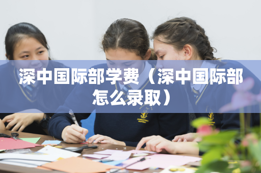 深中国际部学费（深中国际部怎么录取）