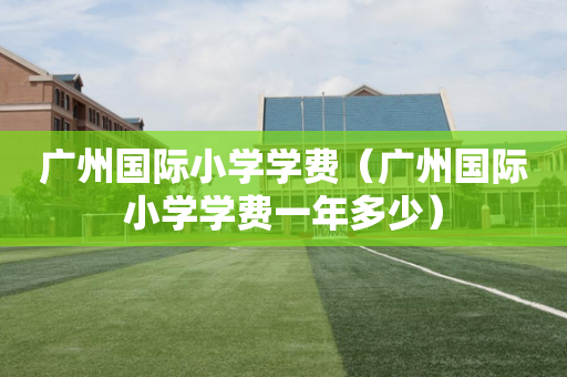 广州国际小学学费（广州国际小学学费一年多少）