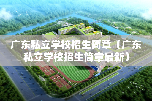 广东私立学校招生简章（广东私立学校招生简章最新）